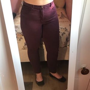 Burgundy Jeans